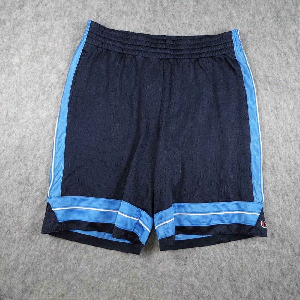 Champion Shorts Men Medium Navy Blue Mesh Basketball Active Training Athletic